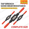 Hand Tap Wrench with Hardened T-Handle Plus Adjustable Manual Threading Tool