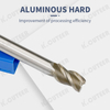 Hcr65 High Precision 3 Flute White Steel Milling Cutter