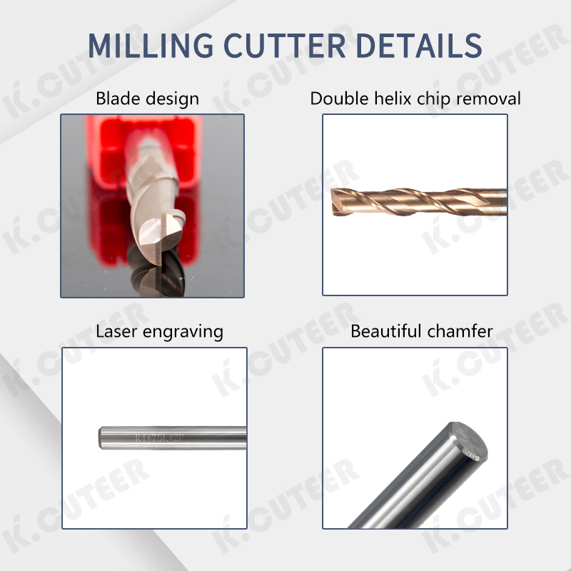 Durable Two-Flute Tungsten Carbide End Mill for Metalworking Applications