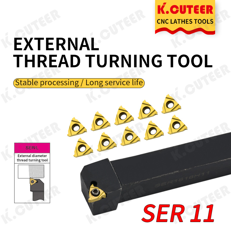 External Thread Turning Tools Lathe Cutter CNC Holder Set