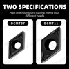 CNC lathe insert with inner hole, DCMT07 carbide for steel