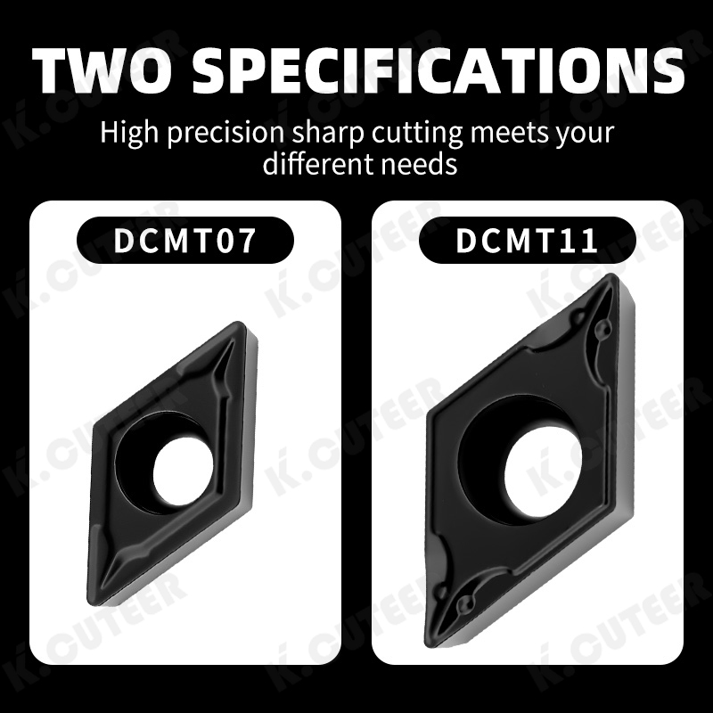 CNC lathe insert with inner hole, DCMT07 carbide for steel