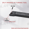 Precision CNC External Turning Tool - Sdjcr Lathe Tool with Diamond-Shaped Insert