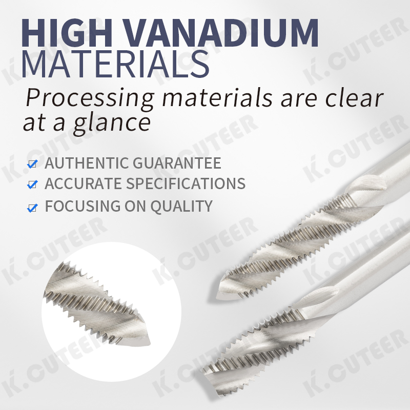 M2 Machine Screw Tap High-Speed Steel Spiral Flute Tap for Stainless Steel