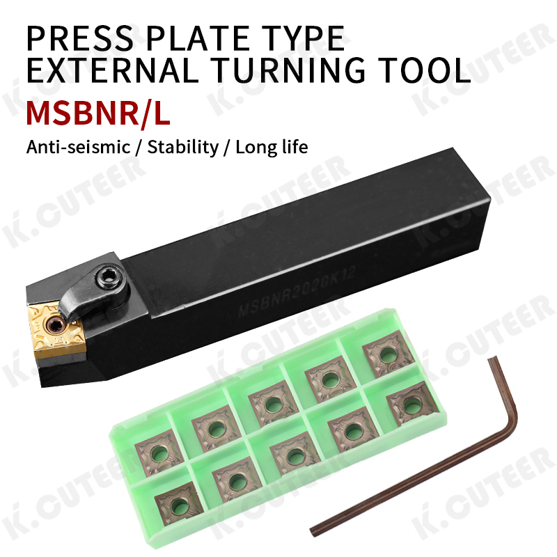 External Turning Tool Holder Snmg Carbide Inserts Msbnr/L Lathe Cutting Tools Set