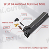 Wtqnr 107° Main Rake Angle External Cylindrical End Face Turning Tool