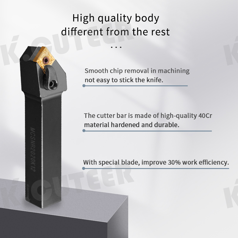 CNC Lathe Tool 45-Degree Composite Mcsnr External Turning Tool Holder