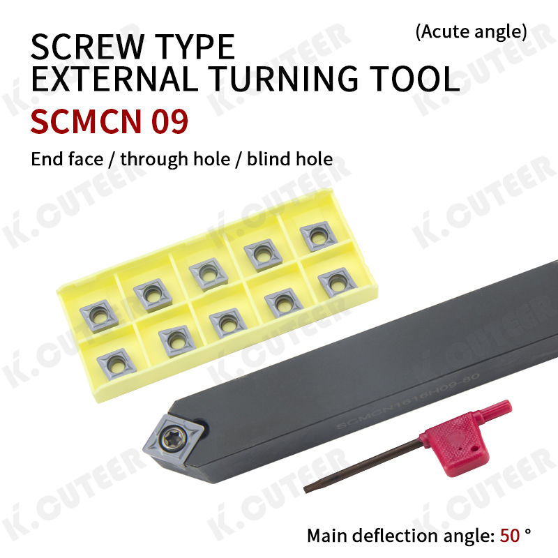 CNC Lathe Tool Holder External Turning Tool Chamfer 50 Degrees