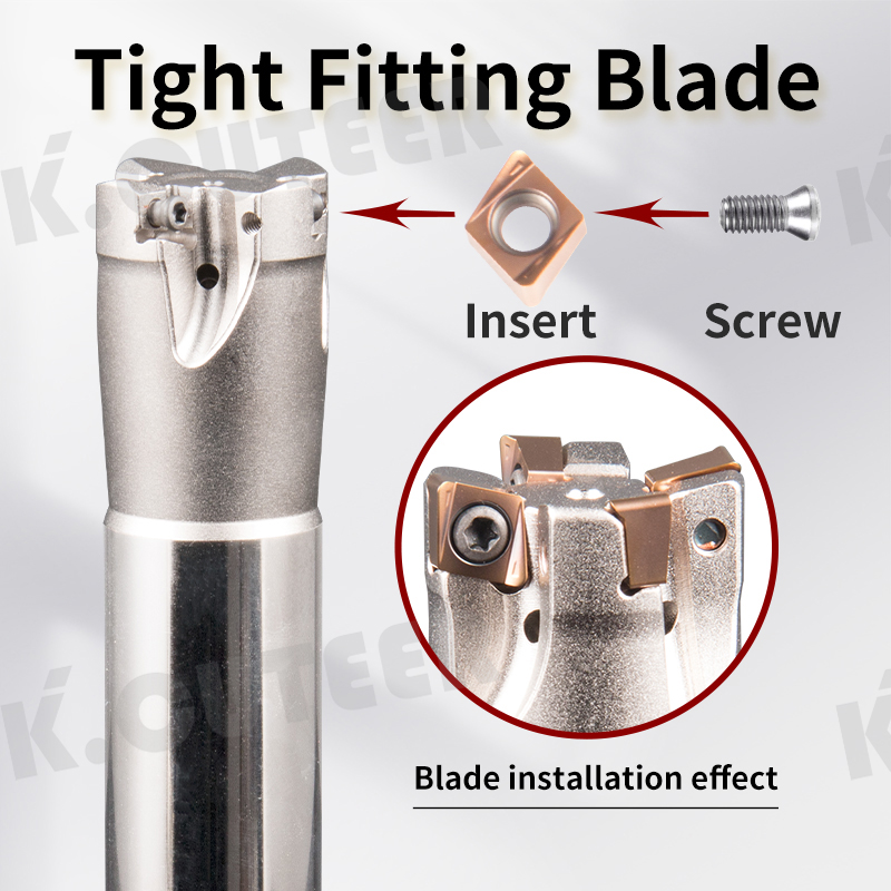 Te90 Double-Sided High-Feed Milling Cutter Bar with 4nkt Inserts