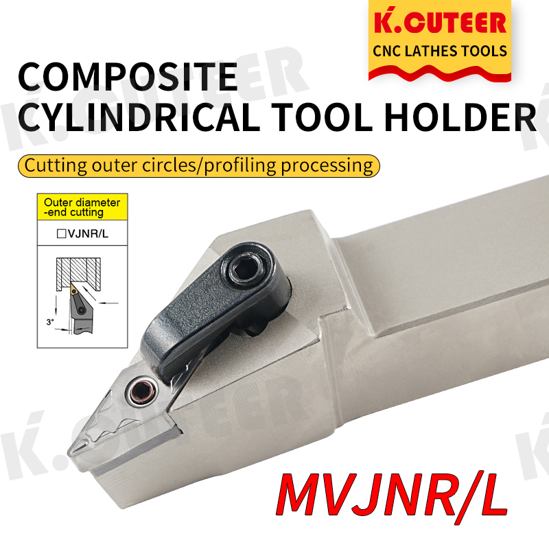 External Turning Toolholder White Spring Steel CNC Lathe Cutter For VNMG16 Carbide Insert