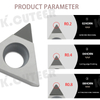 CBN Diamond lathe cutter Single face CNC blade insert Boron Nitride