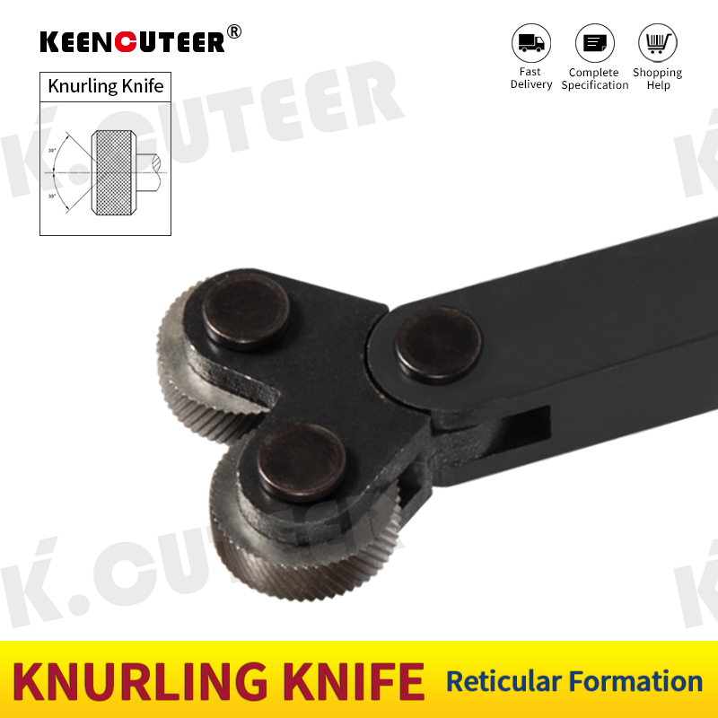 Reticulated grain Knurling Knife Steel Lathe Tool Holder Inner Hole Embossing Wheel