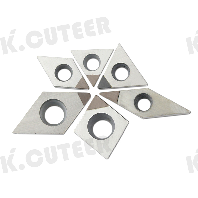 Diamond CBN two-sided insert cutter CNC indexable insert PCD two-sided insert 