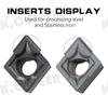 carbide insert is made of high-quality stainless steel