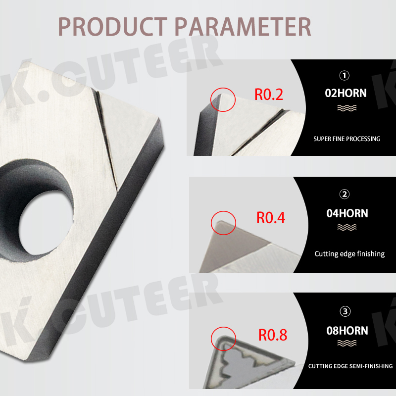 Diamond CNC inserts A CBN/PCD metal cutters carbide lathe tool 
