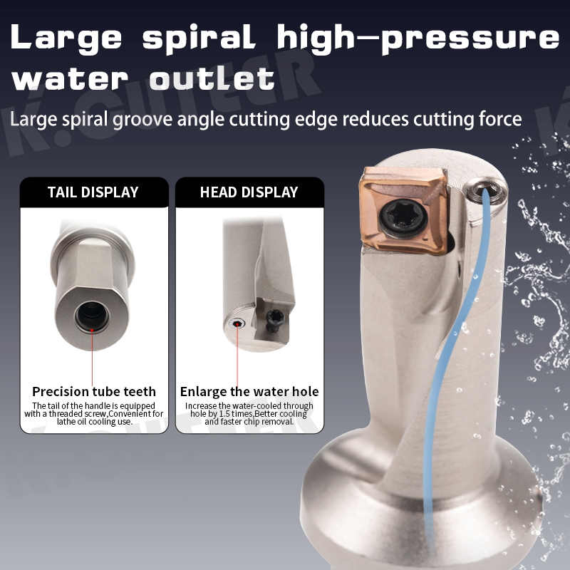 Single-edged drilling, small-diameter rapid drilling, lathe blade, water-jet drill bit