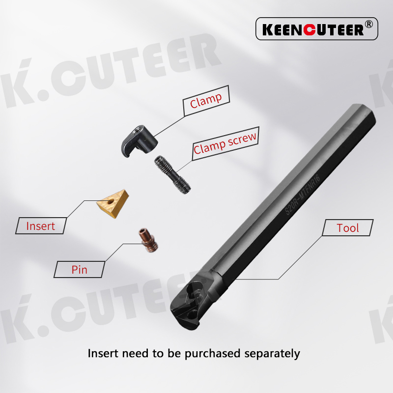  Internal Turning Tool Holder TNMG16 Carbide Inserts Lathe Bar CNC Cutting Tools Set