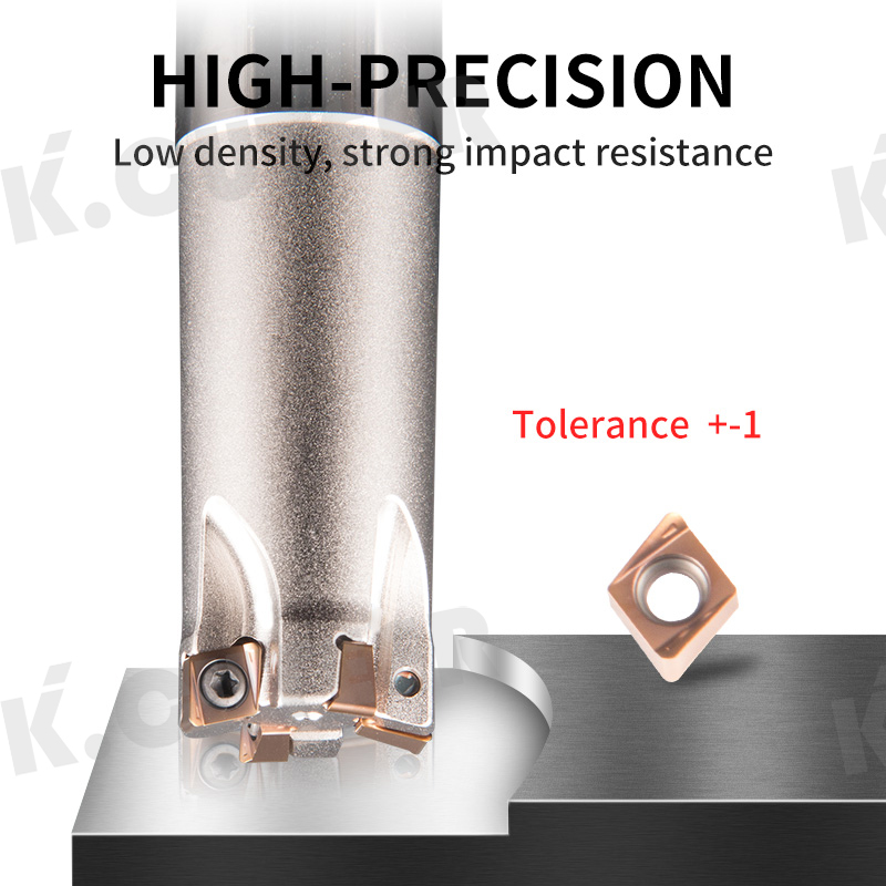 Efficient square shoulder surface of a fast-feed milling cutter bar machining center
