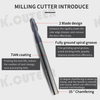 2 Edge Tungsten Steel Ball End Milling Cutter HRC50 Degree CNC Tool
