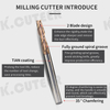 HRC62 4 Flutes End Mill 1mm-20mm Tungsten Steel Straight Shank Milling Cutter 