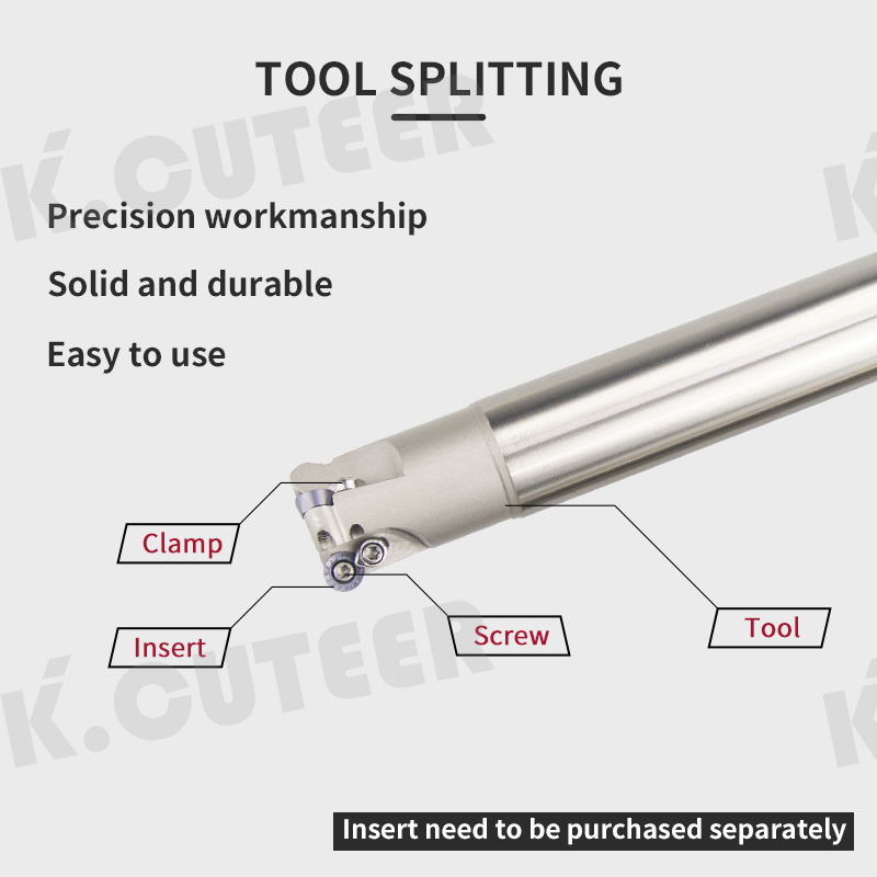 Round Nose Milling Cutter anti-vibration TRS Indexable End Mill 