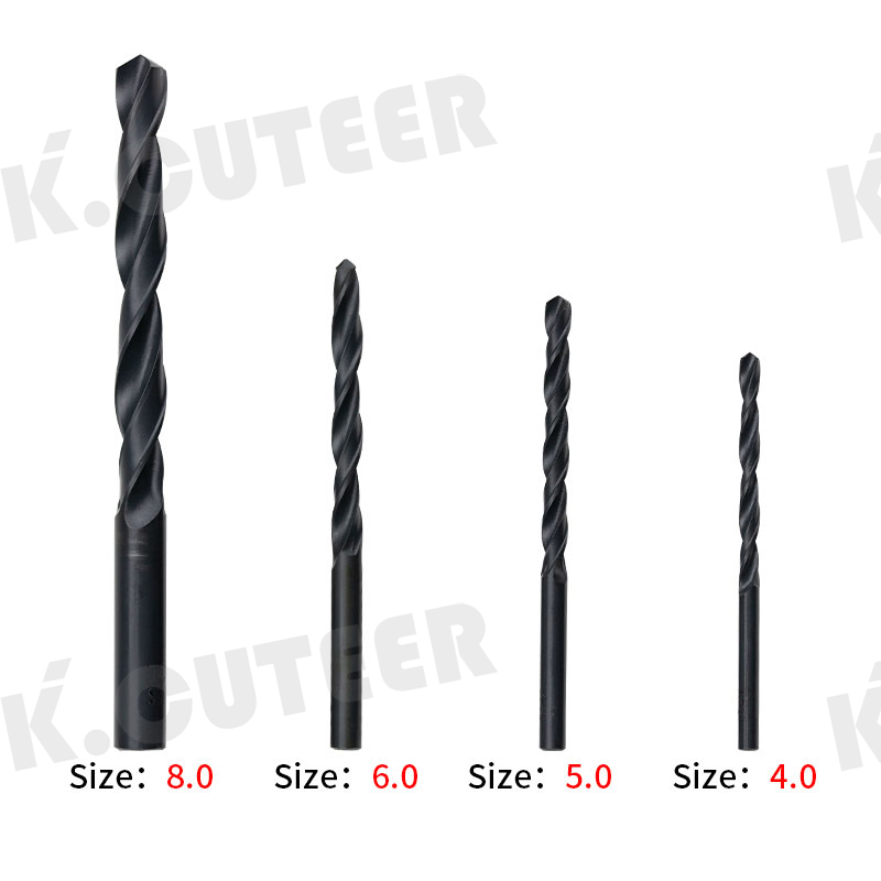Twist Drill Bit Black Coated Straight Shank Drill Bit Machine Use Or Hand Tools