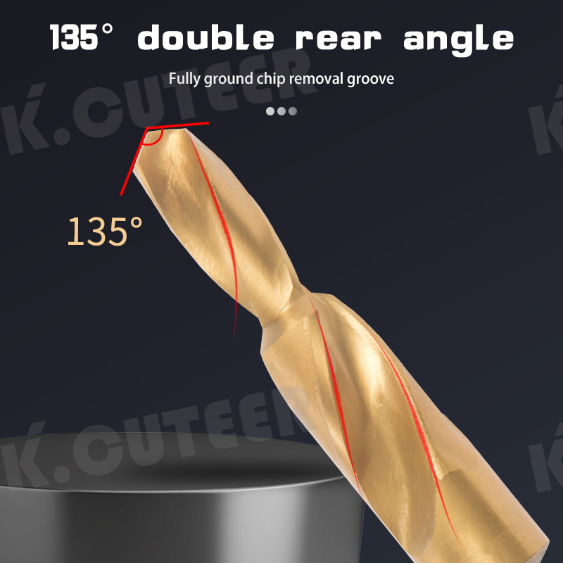 Counterbore Twist Step Drill 90/180 Degree Cobalt-containing HSS Metal Drilling Chamfer Step Drill