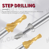 Titanium Plated C-Shape Center Drill Coated High Speed Steel Positioning Chamfering Drill 