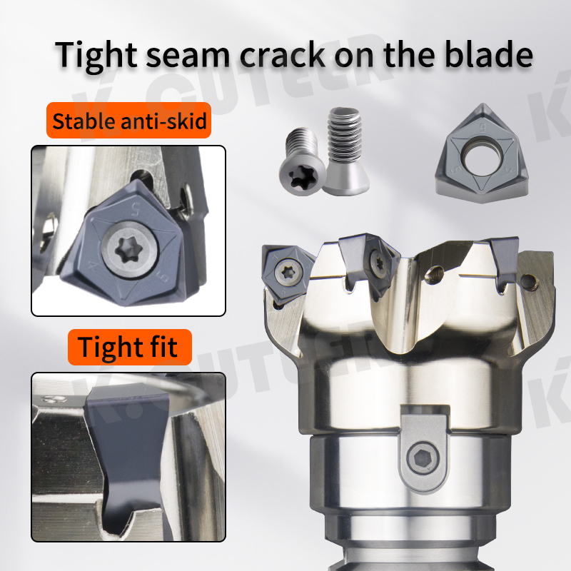Indexable End Mill Fast Feed Face End Mill Milling Insert CNC Lathe