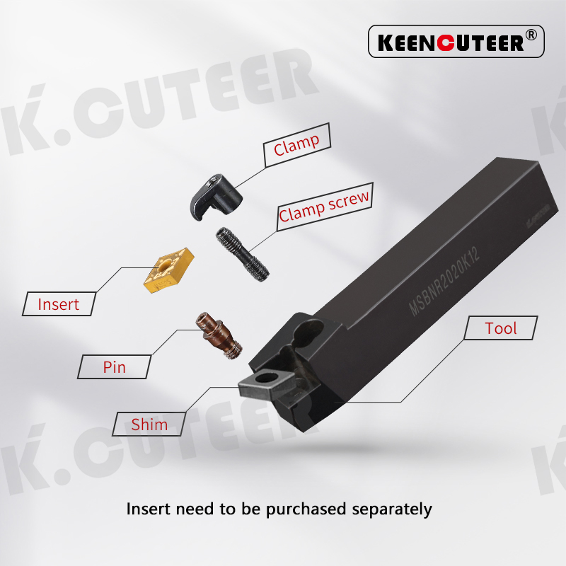 External Turning Tool Holder SNMG Carbide Inserts MSBNR/L Lathe Cutting Tools