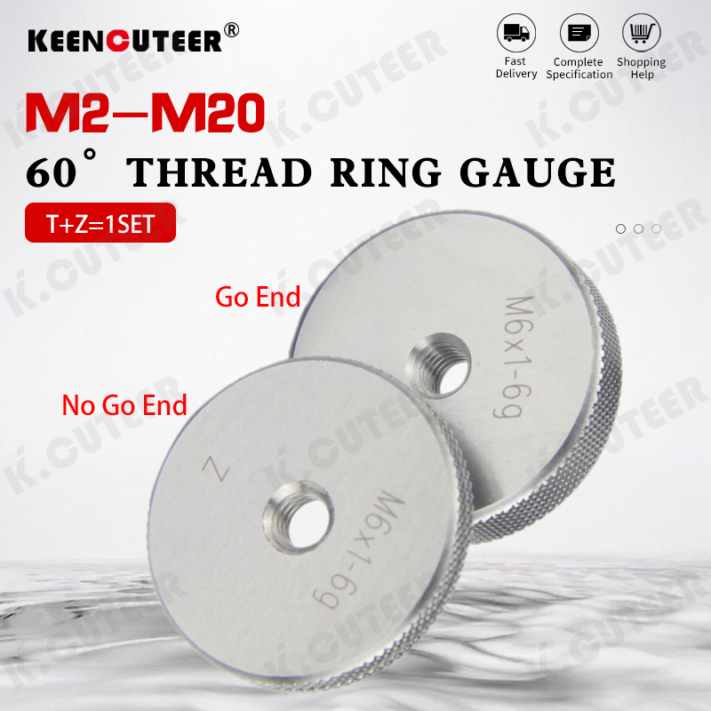 Precision Metric Internal Thread Ring Gauge Set for Machining QC Inspection Tools