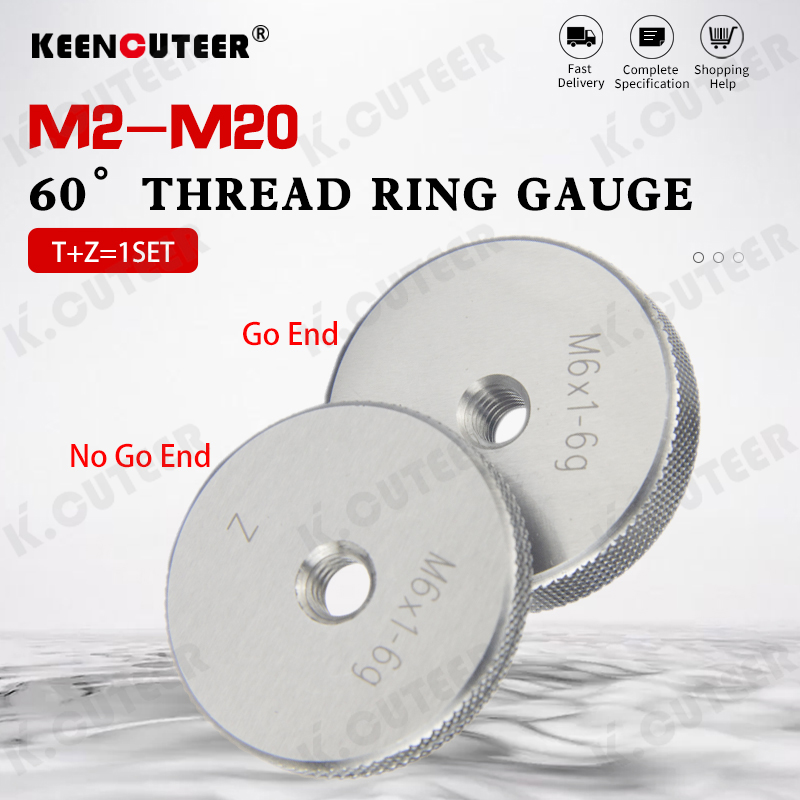 Precision Metric Internal Thread Ring Gauge Set for Machining QC Inspection Tools