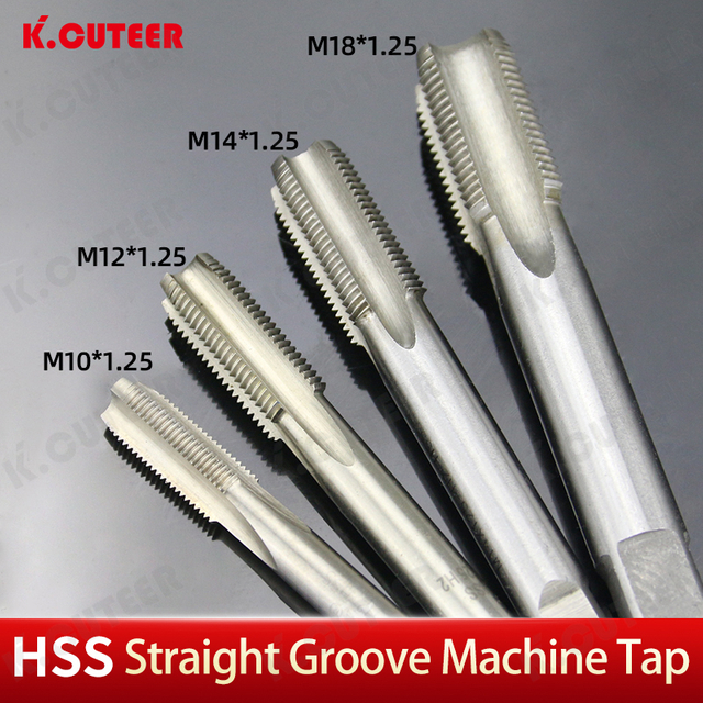 HSS Machine Fine Thread Tap Machine Straight Fluted Screw Tap Drill Set Hand Tools