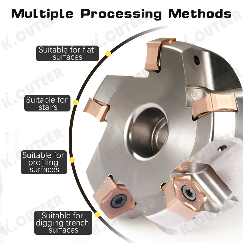 HSB-MFPN66 CNC Shoulder Face Mill Head for Heavy Cutting MFPN Indexable Milling Cutter and PNMU Carbide Milling Insert Lathe