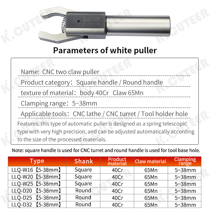 CNC Lathe Round Handle Automatic Material Puller CNC Straight Handle Feeder