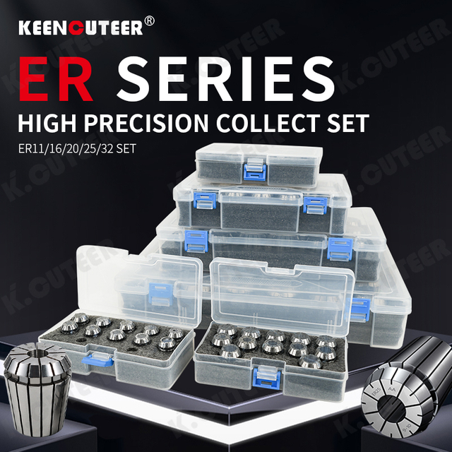 Premium ER Elastic Collet Spring Chuck Set for End Mills