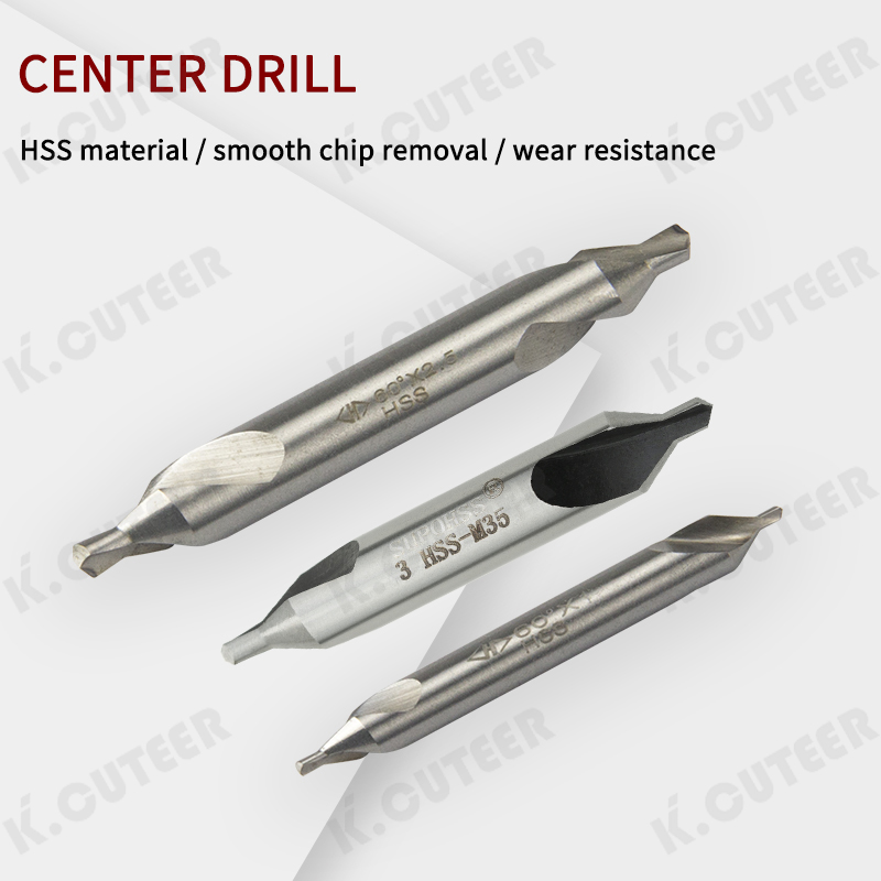 Center Drill for High-Speed Steel Large Spiral Groove Center Drill