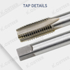 Machine Spiral Point Straight Fluted Screw Thread Hand Tap Drill