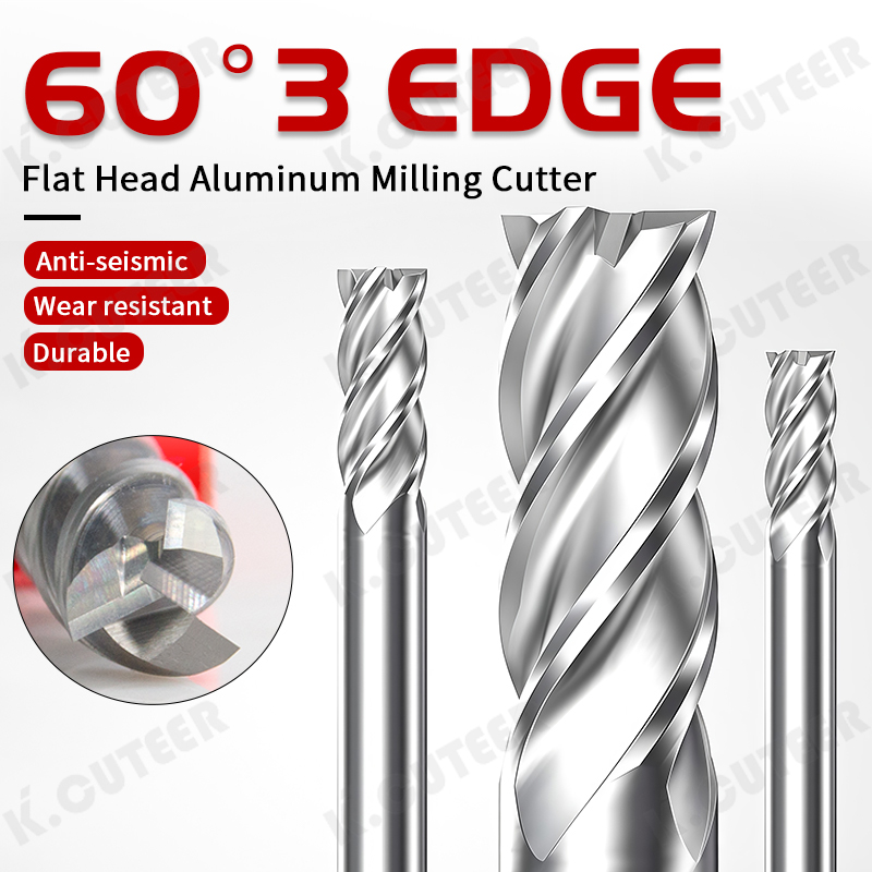 Durable 65° 4-Flute Flat End Mill for CNC Machining