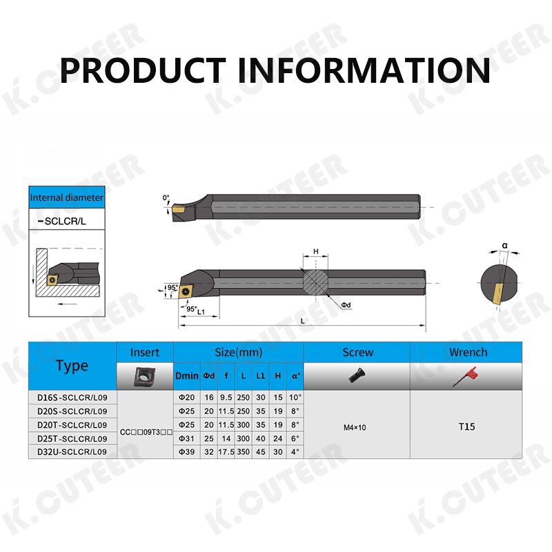 CNC Tool Holder Spring Steel Inner Hole Tool Holder