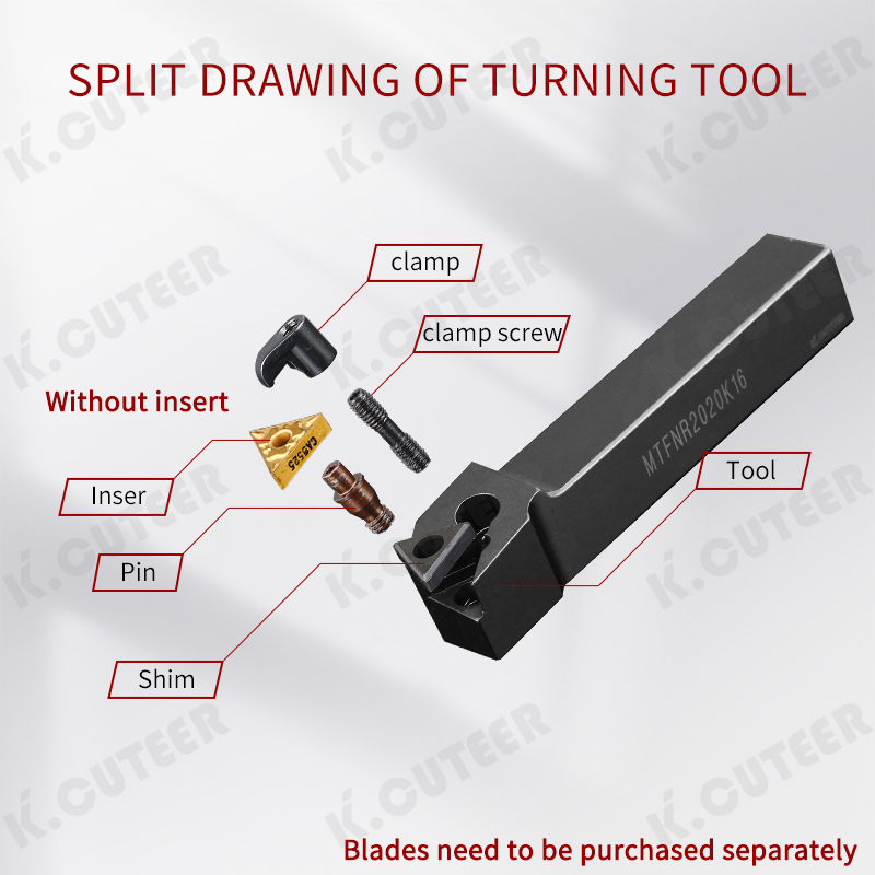 90-Degree CNC Lathe Tool Wtfnr Turning Tool Holder for External Turning