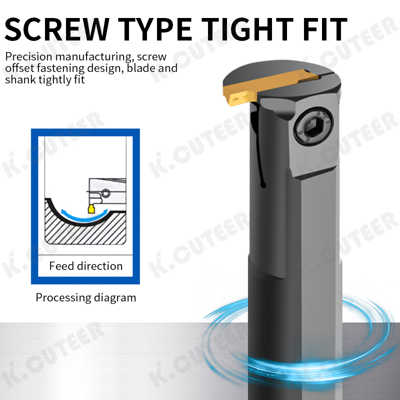 Grooving Tool Holder Straight Shank Internal Turning Tool Lathe Bar