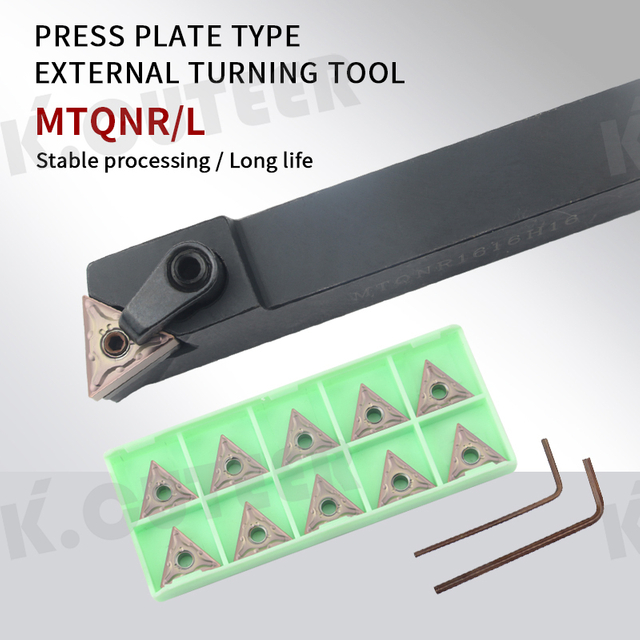 CNC External Cylindrical Turning Tool Holder Triangular Mtqnr Face Machining