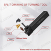 CNC Tool Holder 93-Degree Triangle External Turning Tool Holder Mtjnr