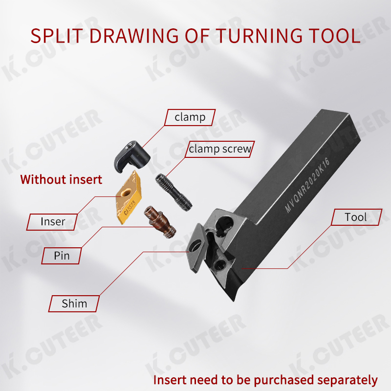 CNC Lathe Tool Holder 117.5° Compound External Turning Tool Holder
