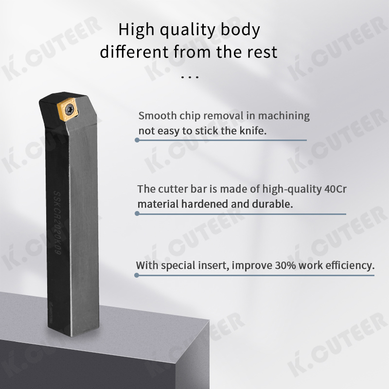 75° Screw-Type Internal Boring Tool S16q-Sskcr09 Right-Hand Carbide Insert Lathe Tool Holder