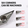 VCGT Aluminum Carbide Insert for SVJCR External Turning Tool CNC Lathe Parts