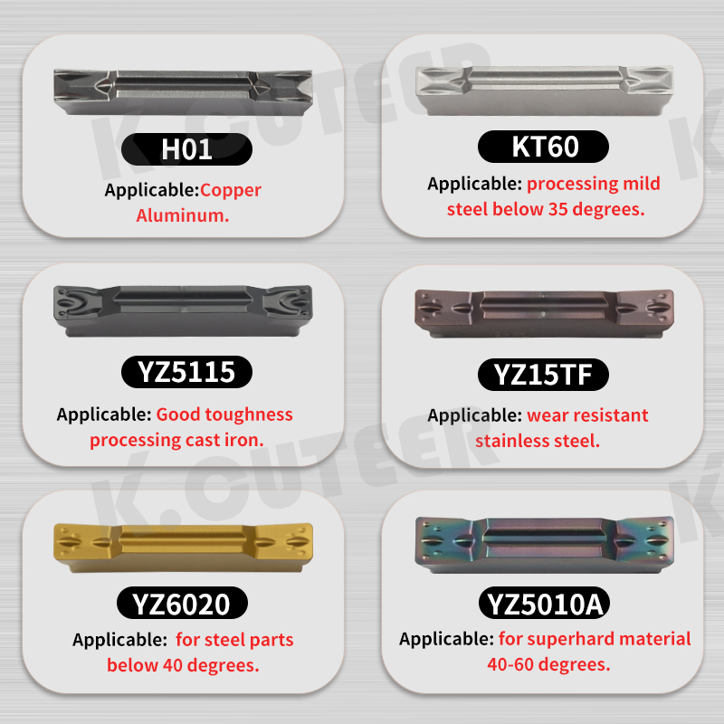 Carbide Grooving Insert Turning Tool Slotted Blade CNC Cutting Blade Lathe Full series