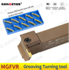 Spring steel 7-Shaped Face Groove Cutter Double Head Turning Tool Holder 