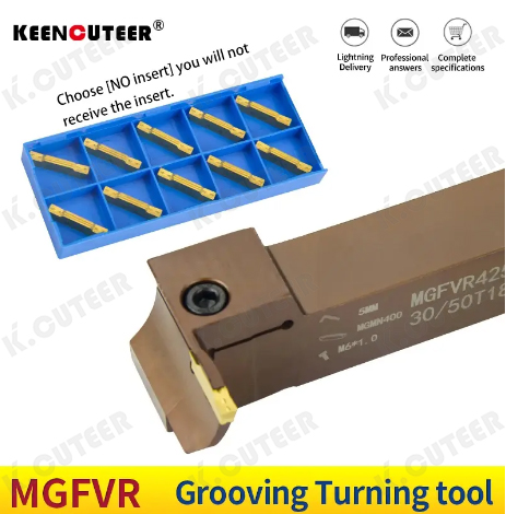 Spring steel 7-Shaped Face Groove Cutter Double Head Turning Tool Holder 